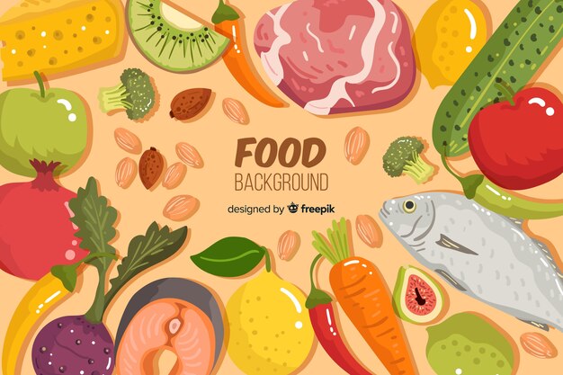 Flat food background