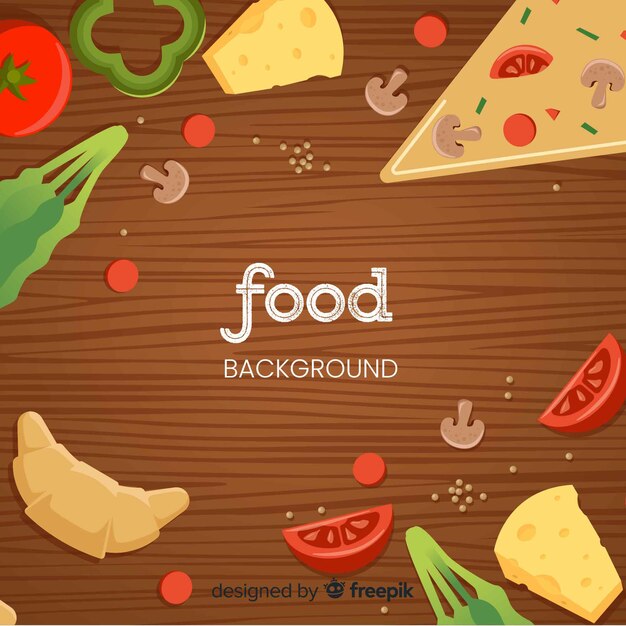 Flat food background