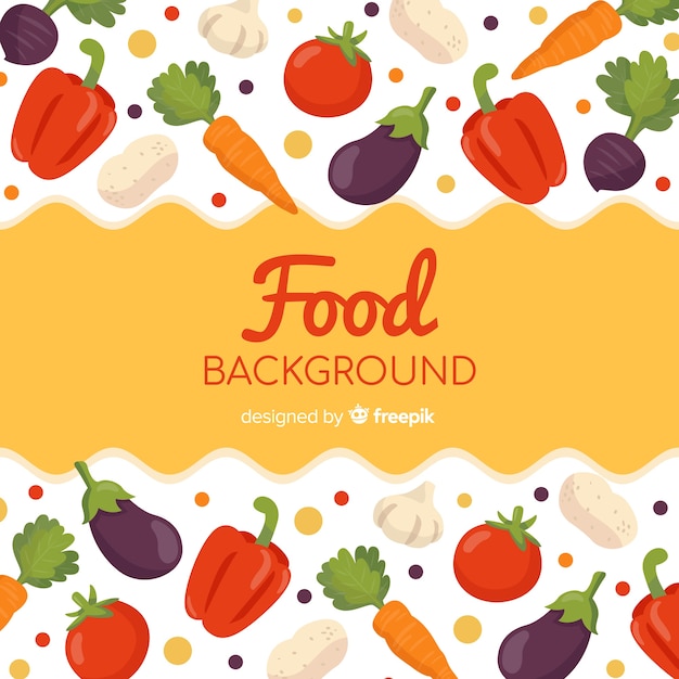 Flat food background