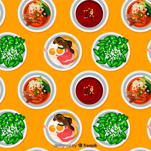 Flat food background