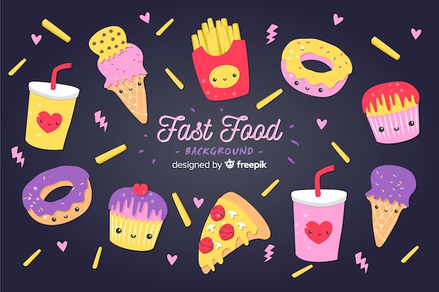 Free vector flat food background