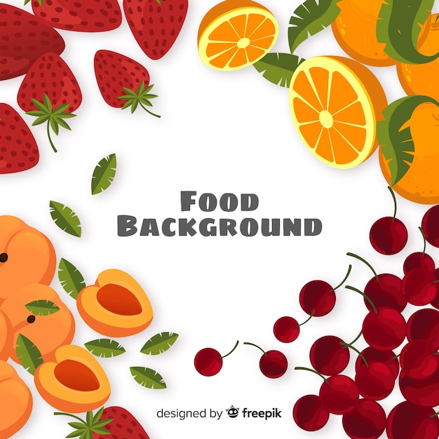 Flat food background