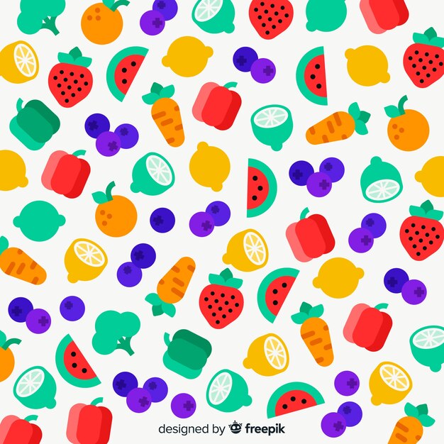 Flat food background