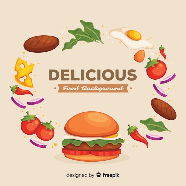 Free vector flat food background