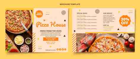 Free vector flat food brochure template