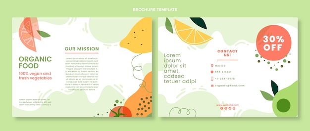 Flat food brochure template