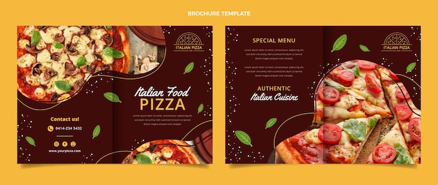 Free vector flat food brochure template