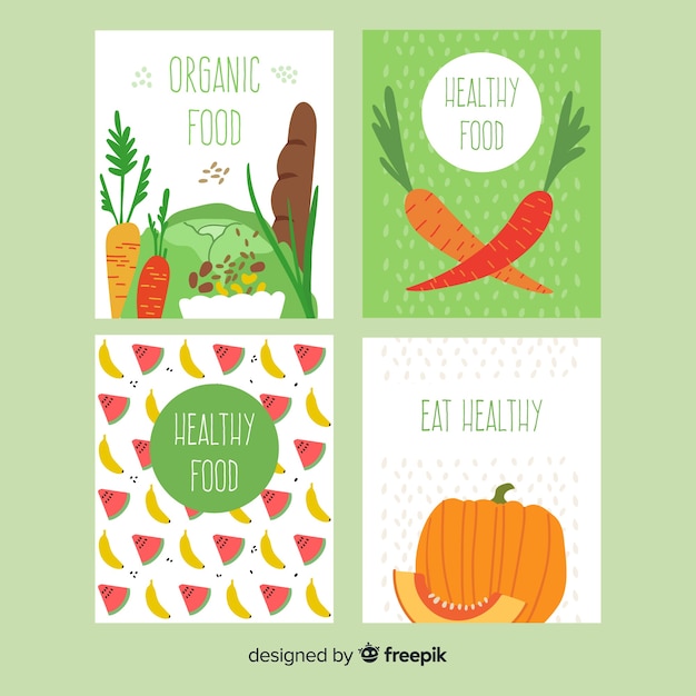 Flat food card collection