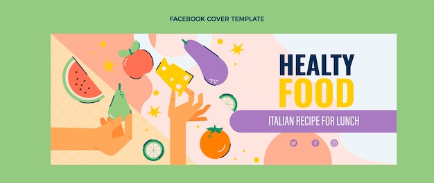 Flat food facebook cover