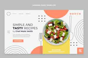 Free vector flat food landing page