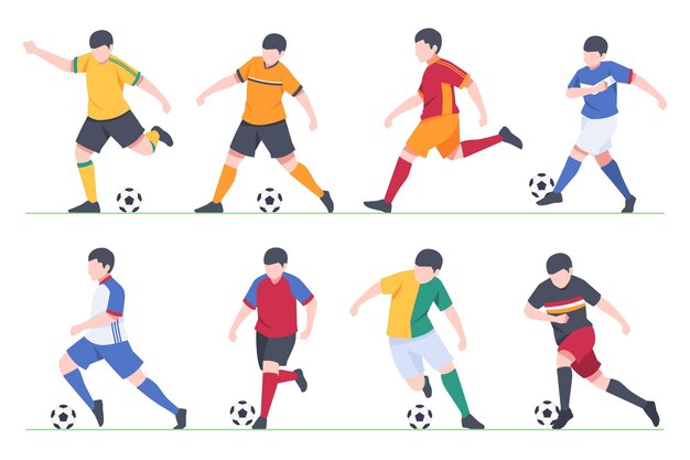 フラットサッカー選手コレクション