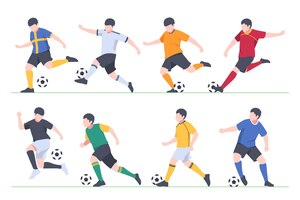 flat football players collection