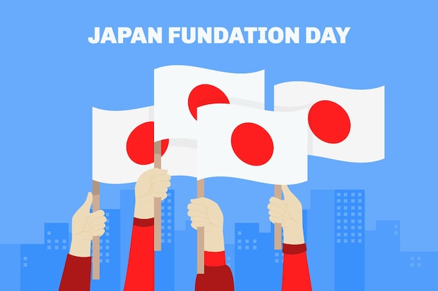 Free vector flat foundation day illustrated flags