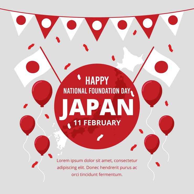 Free Vector flat foundation day japan