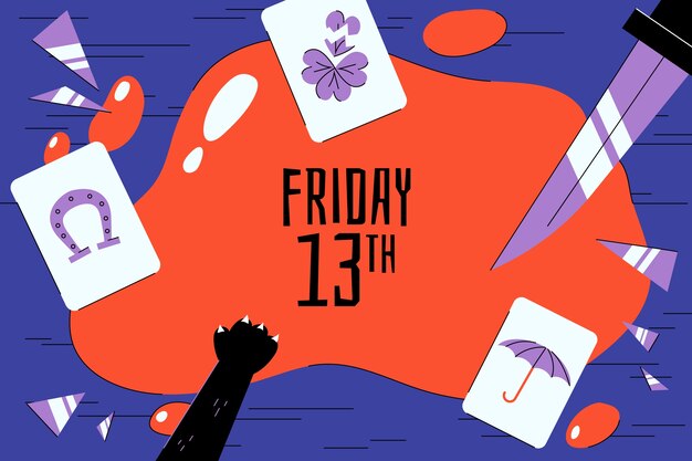 Flat friday the 13th background