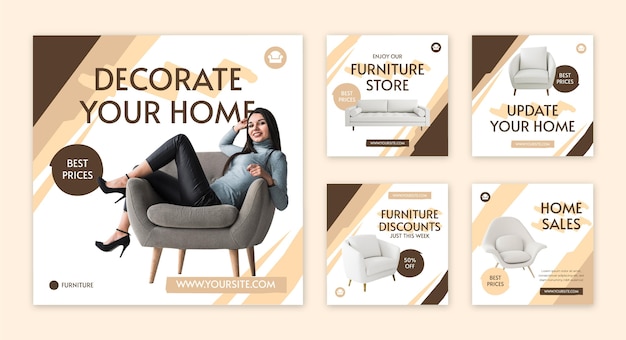 Flat furniture instagram post collection