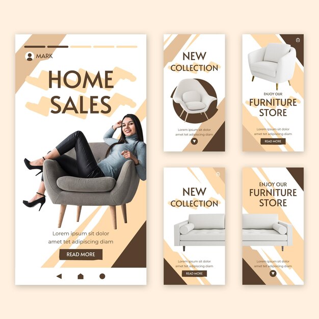 flat furniture instagram stories