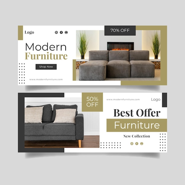 Flat furniture sale banner