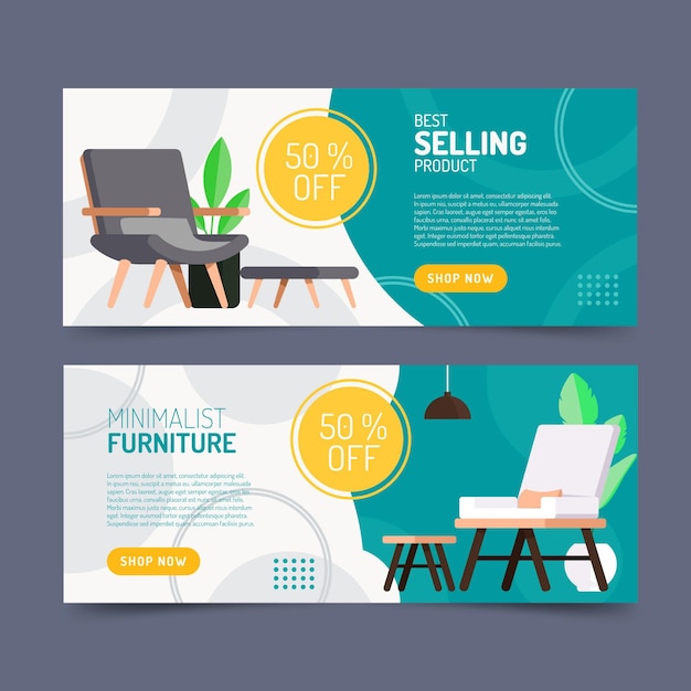 Flat furniture sale banner