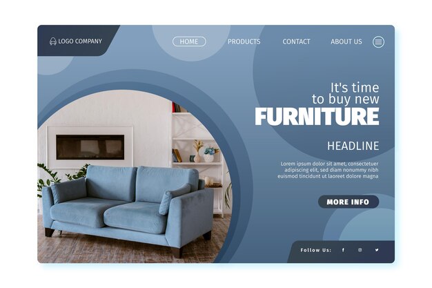 Flat furniture sale landing page