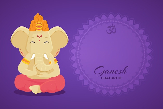 Free Vector flat ganesh chaturthi background