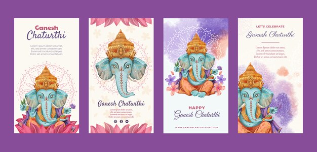 Flat ganesh chaturthi 인스타그램 스토리 컬렉션