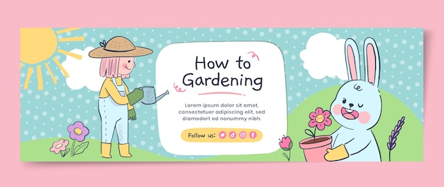 Flat gardening twitter header