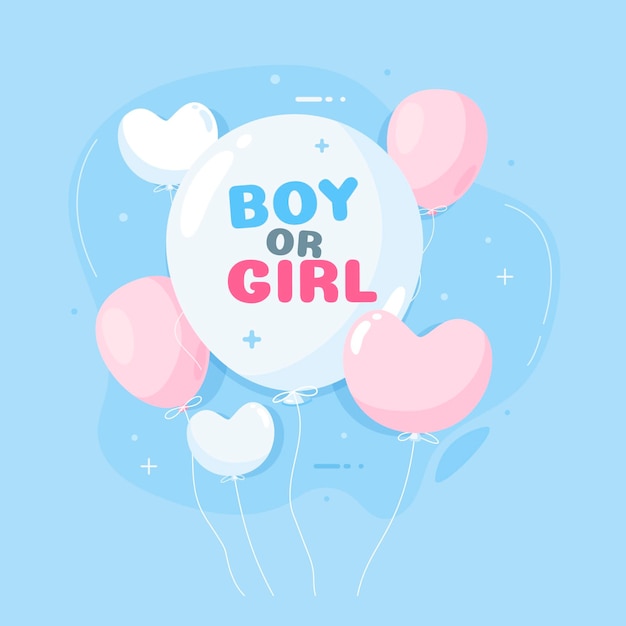 Free vector flat gender reveal concept illustrated