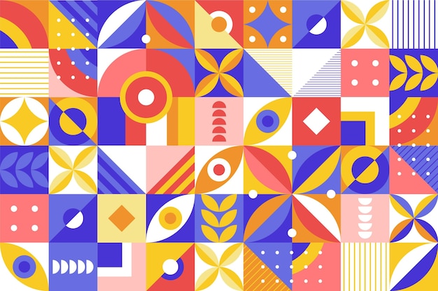 Free vector flat geometric background pattern