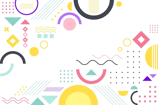 Flat geometric background with pastel colors