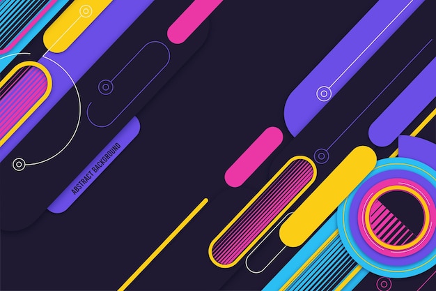 Download Free Flat Geometric Background Vector Templates