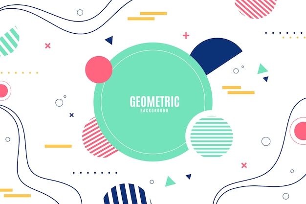 Free vector flat geometric background