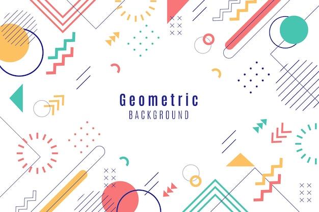 Free vector flat geometric background