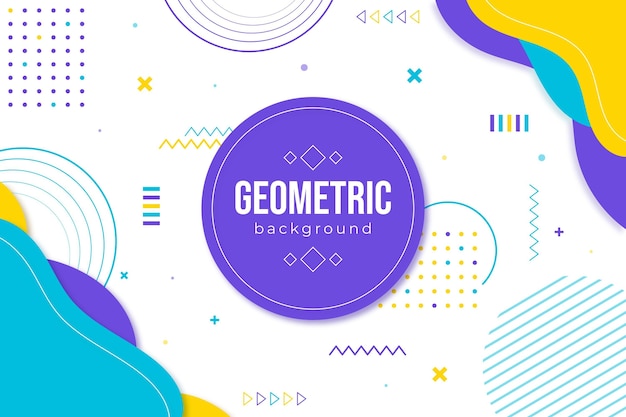 Free vector flat geometric background