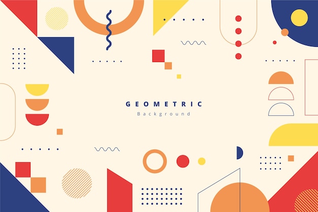 Free vector flat geometric background