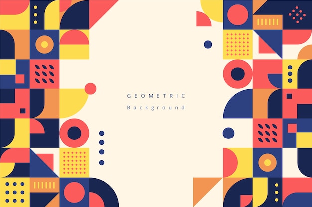 Free vector flat geometric background