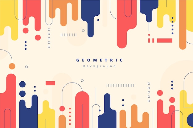 Download Free Flat Geometric Background – Vector Templates