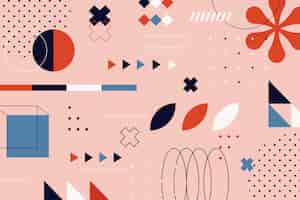 Free vector flat geometric background