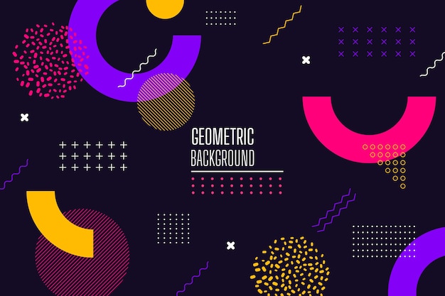 Free vector flat geometric background