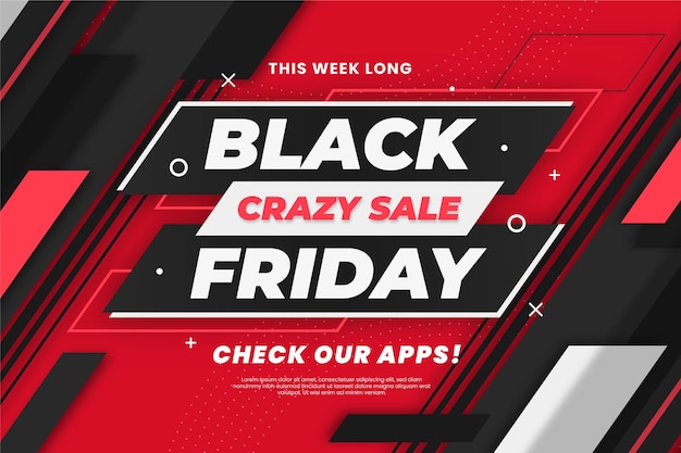 Flat geometric black friday background