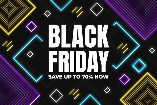 Free vector flat geometric black friday background