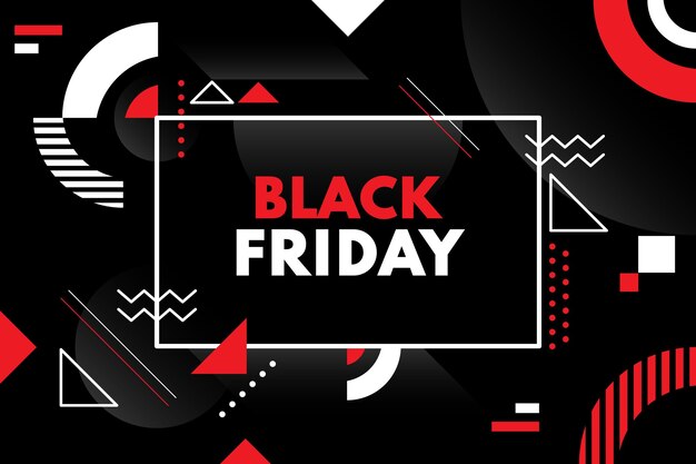 Flat geometric black friday background