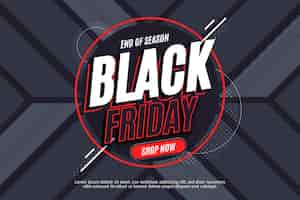 Free vector flat geometric black friday background