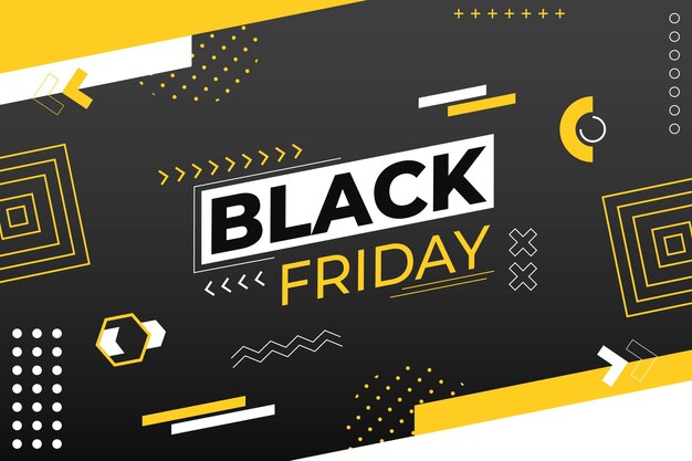 Flat geometric black friday background