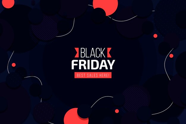 Flat geometric black friday background