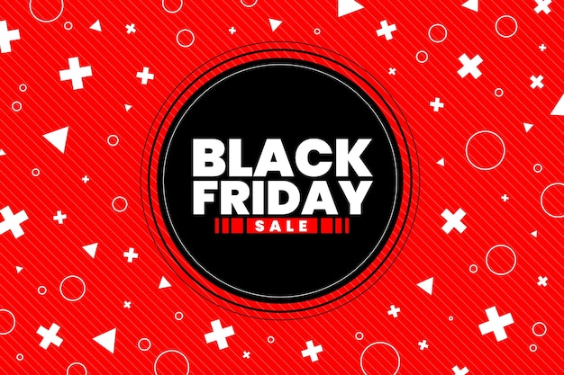 Flat geometric black friday background