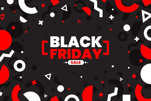 Flat geometric black friday background