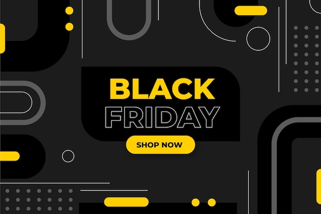 Flat geometric black friday background