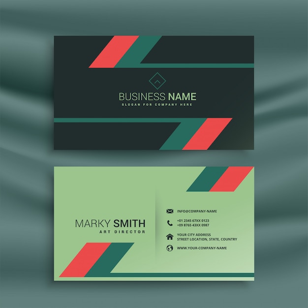 Free vector flat geometric business card