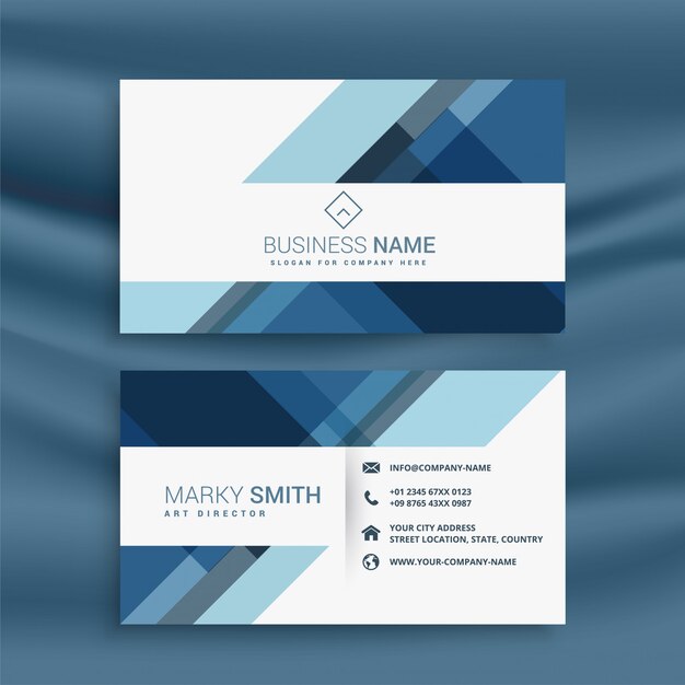 Flat geometric business card